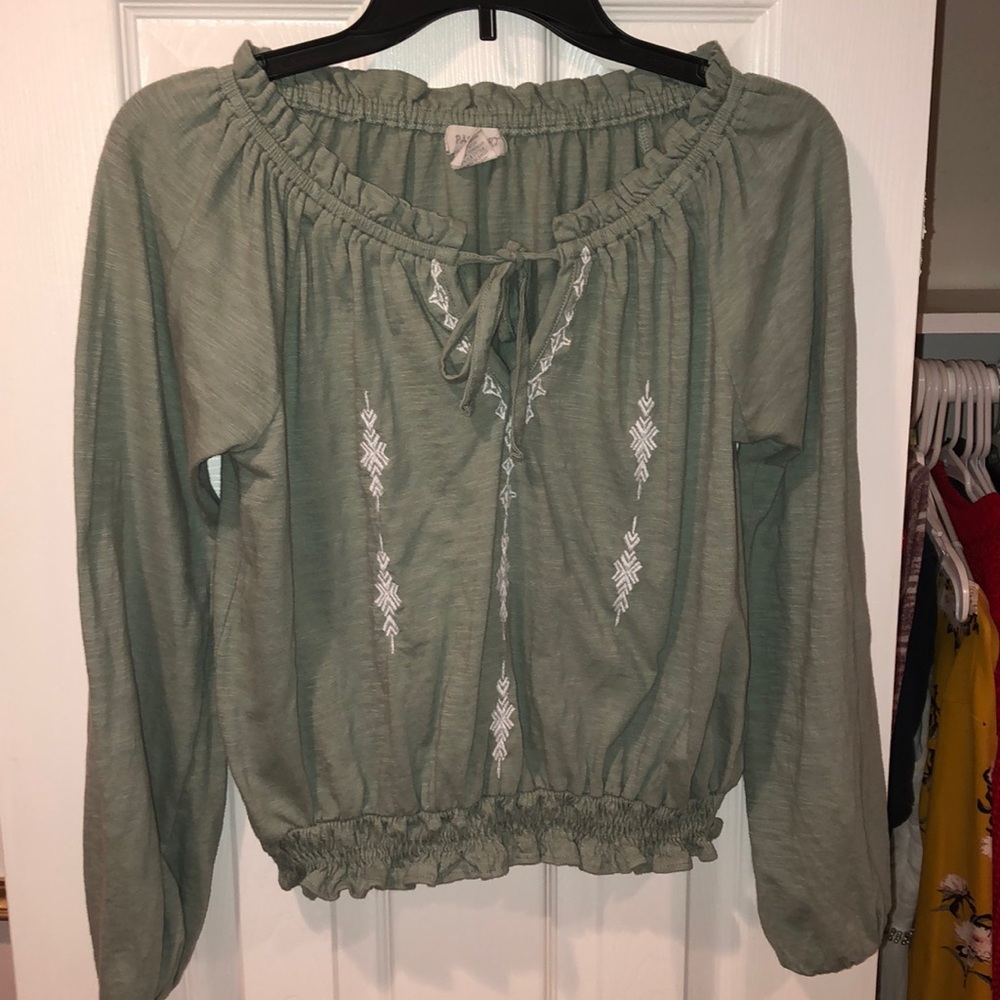 Green blouse